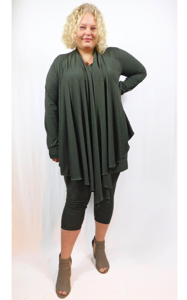 Bamboo Jersey Lettuce Wrap in Forest Green