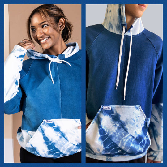 Unisex Organic Cotton Patchwork Hoodie