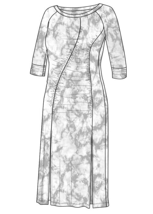 Daphne Dress in HEMP Tie-Dye