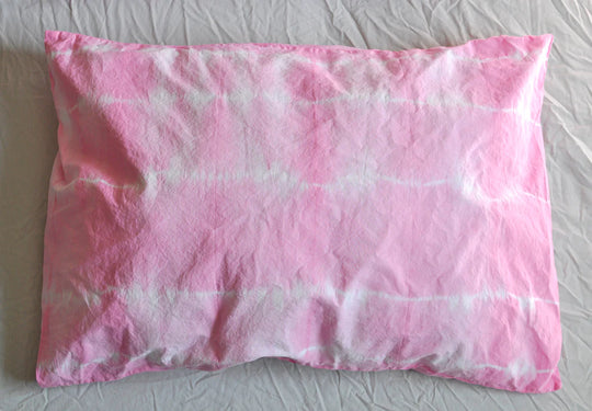 Pastel Pink Shibori Tie-dye Cotton Duvet Bedding Set
