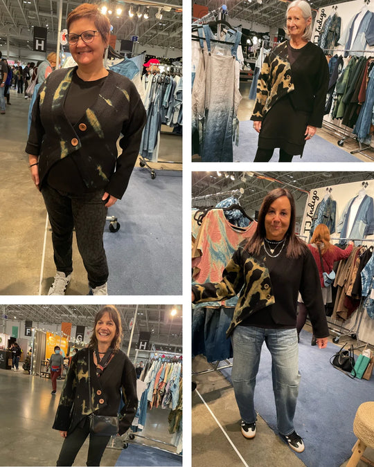 Black Assymetrical V-Neck Jacket