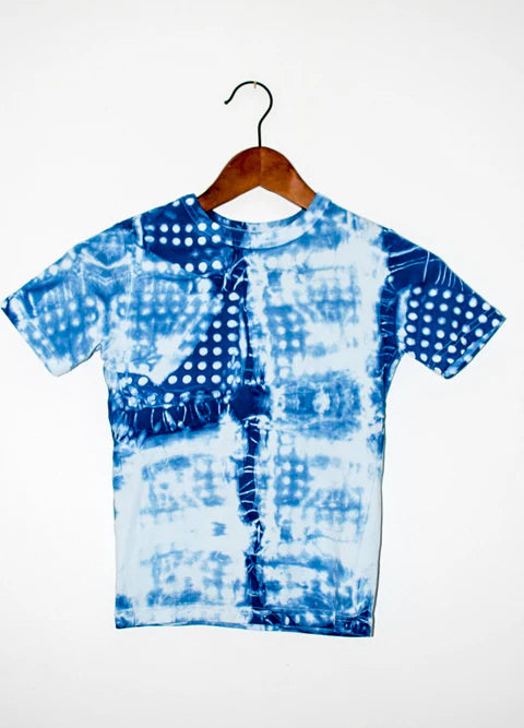 Kids Polka Dot T-Shirt Hand Dyed with Natural Indigo
