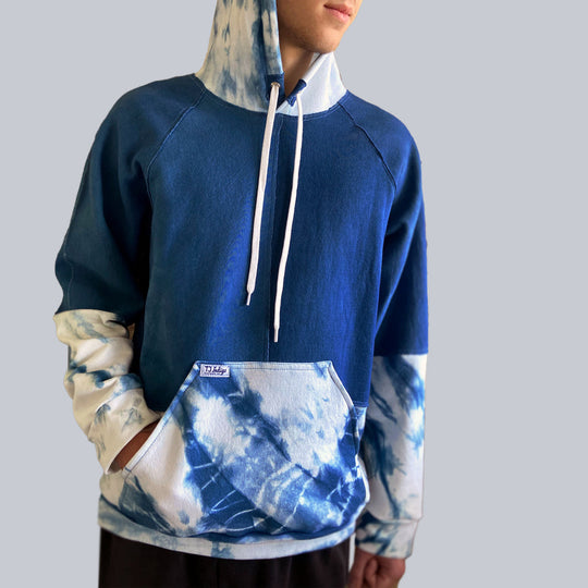 Organic Cotton Patchwork Hoodie - Unisex