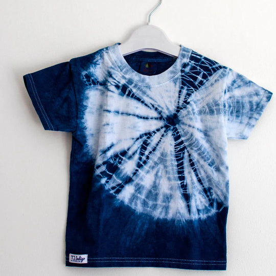 Kids Indigo Shibori Treetrunk Tshirt