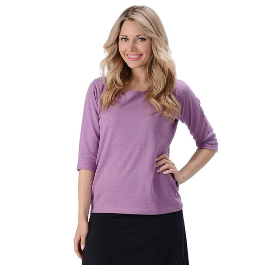 Women's Hemp 3/4 sleeve scoop neck t-shirt