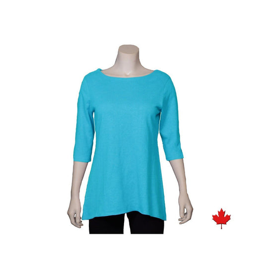 Hemp 3/4 Sleeve Fluid Top - Naturally Canada