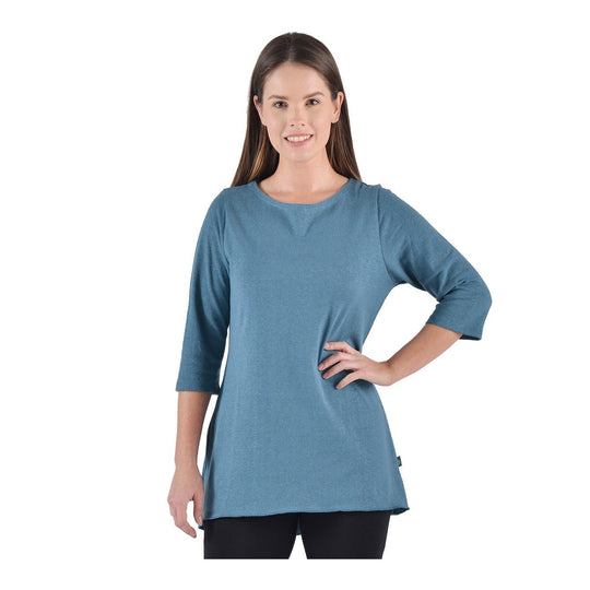 Hemp 3/4 Sleeve Fluid Top - Naturally Canada