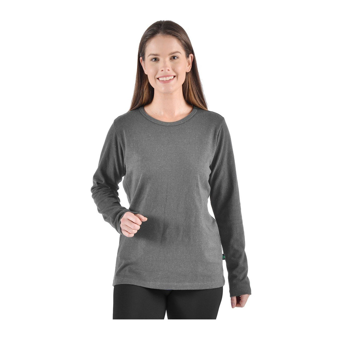 Hemp Long Sleeve Crew Neck Tee - Naturally Canada