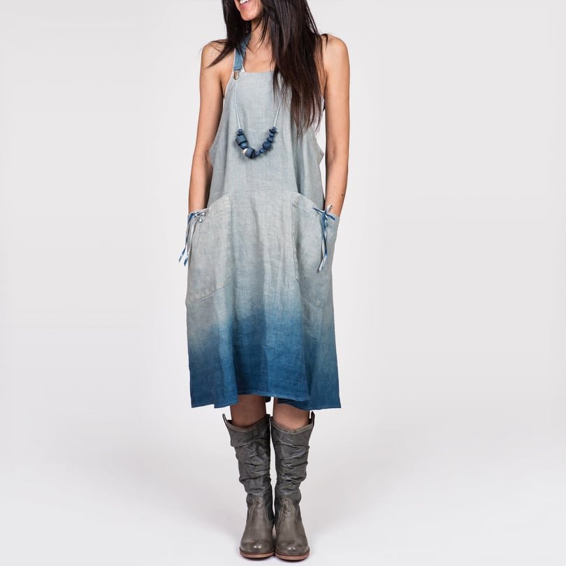 Linen Pinafore Apron Dress - Naturally Canada