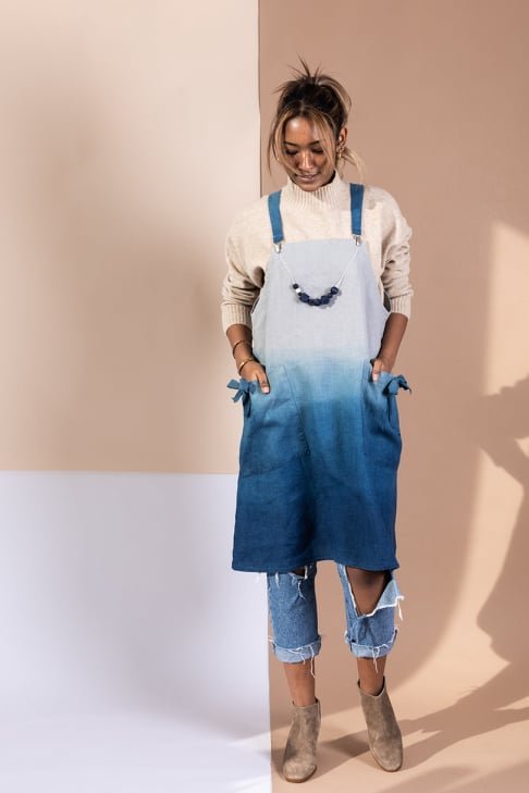 Linen Pinafore Apron Dress - Naturally Canada