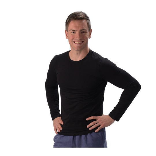 Men's Bamboo Fitted Long Sleeve Top - Naturally Canada