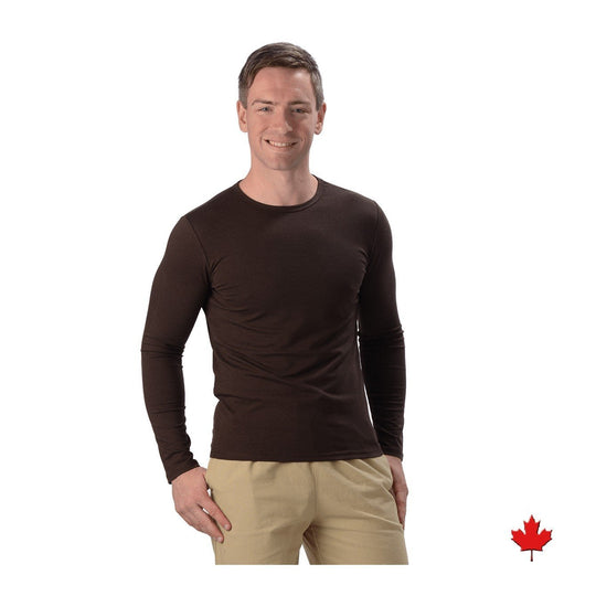 Men's Bamboo Fitted Long Sleeve Top - Naturally Canada