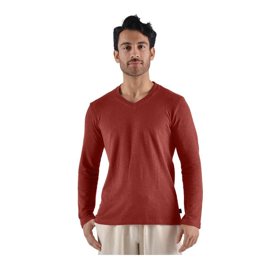 Urban Hemp Long Sleeve V-Neck Top - Naturally Canada