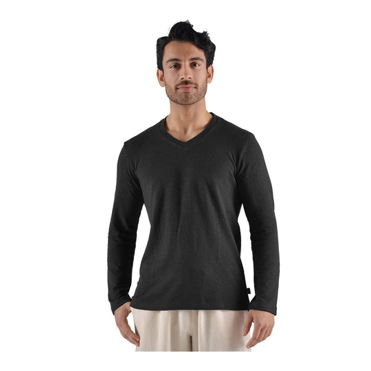 Urban Hemp Long Sleeve V-Neck Top - Naturally Canada
