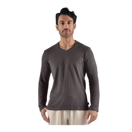 Urban Hemp Long Sleeve V-Neck Top - Naturally Canada