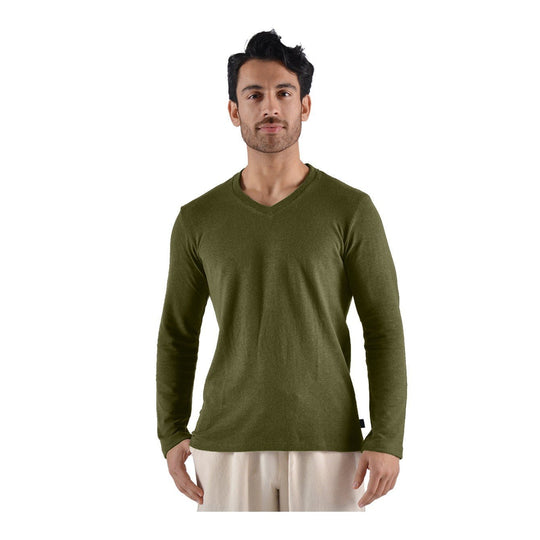 Urban Hemp Long Sleeve V-Neck Top - Naturally Canada