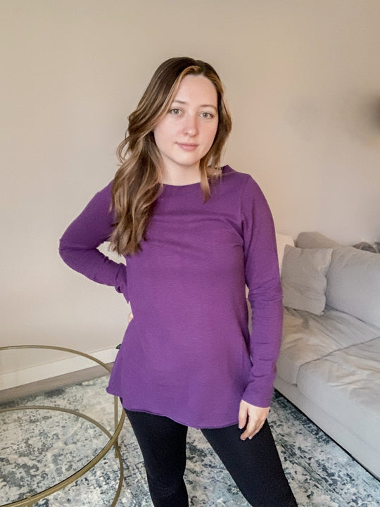 Women's Hemp Long Sleeve Fluid Top - Naturally Canada