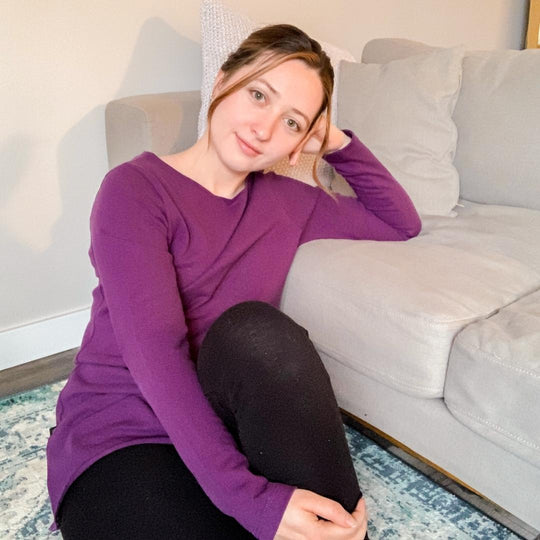Women's Hemp Long Sleeve Fluid Top - Naturally Canada