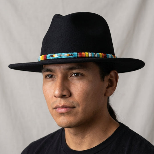 Size-60 Handmade Beaded Hat