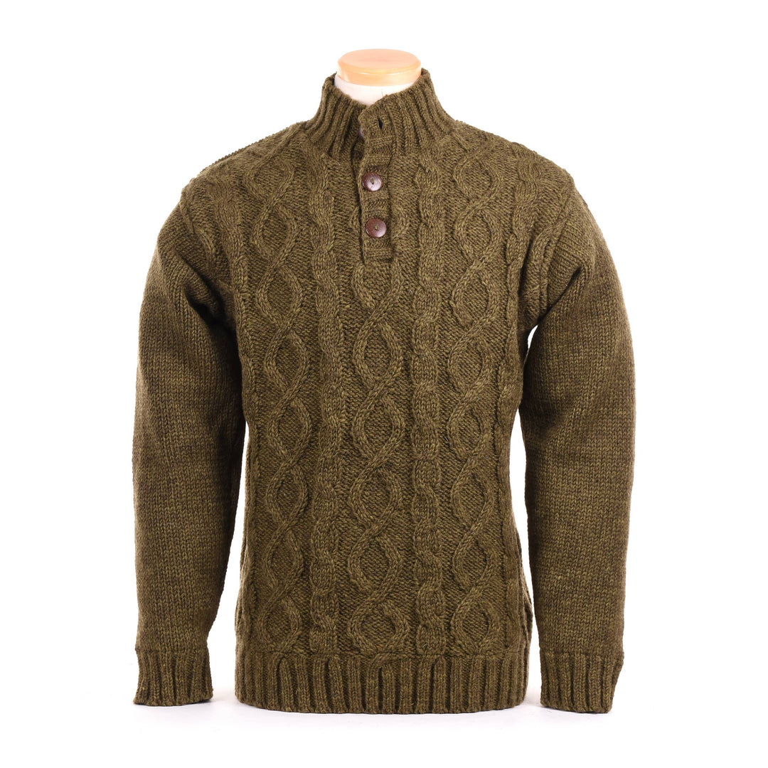 Connery - Cable Knit Wool Pullover Sweater