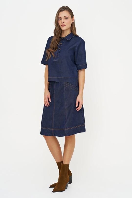 Women's Woven Top in 100% Cotton