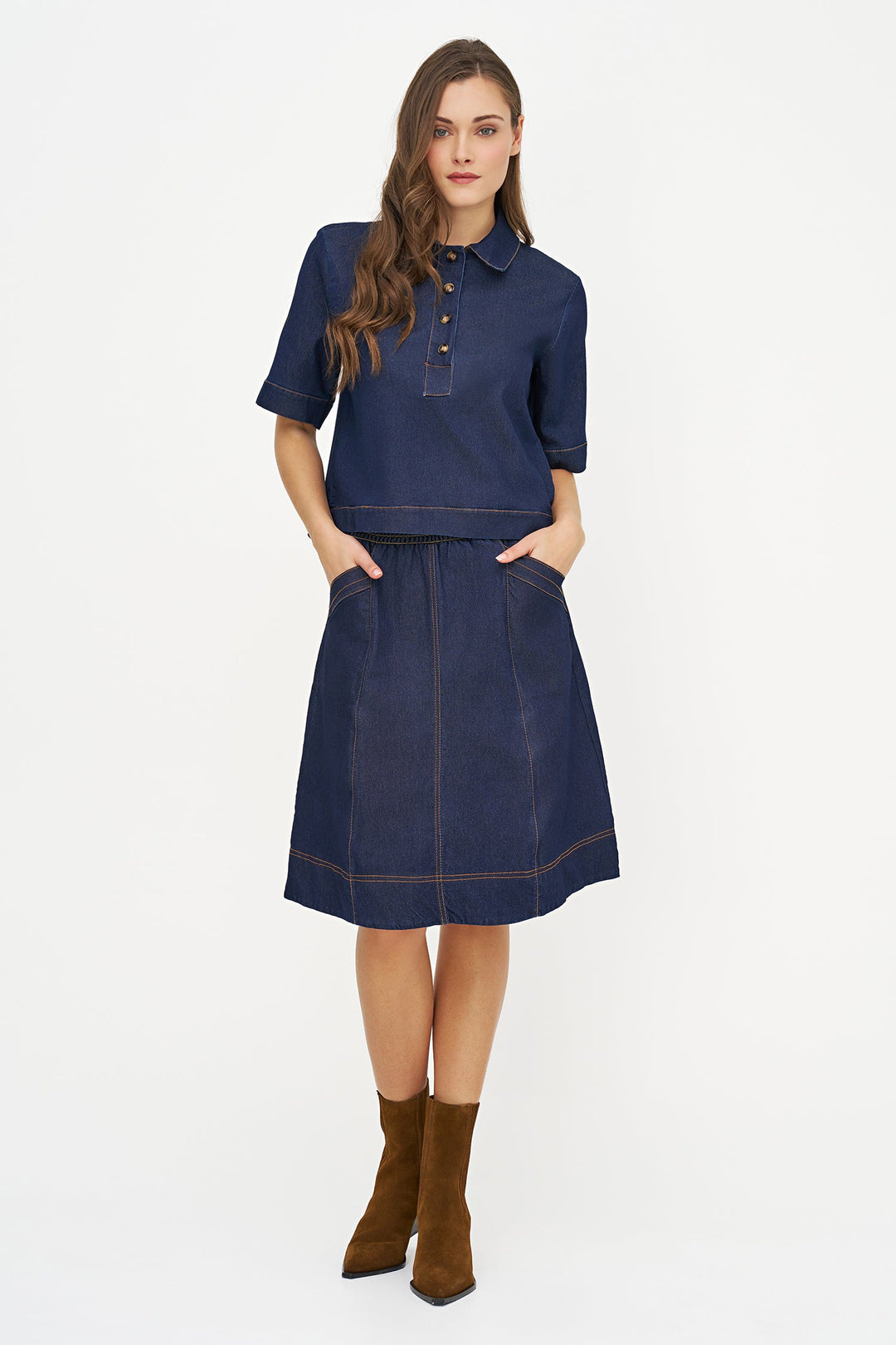 Women's Woven Top in 100% Cotton