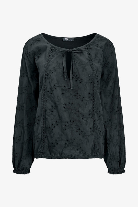 Women's Knit/Woven Cotton Combo Top