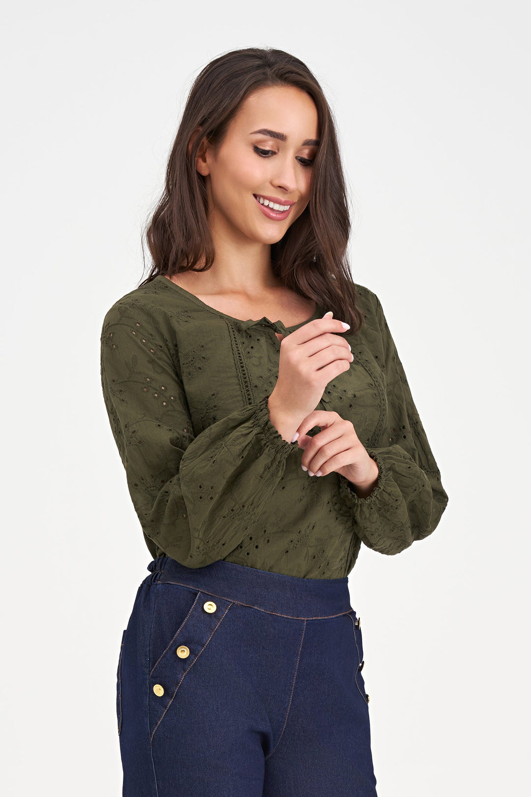 Women's Knit/Woven Cotton Combo Top