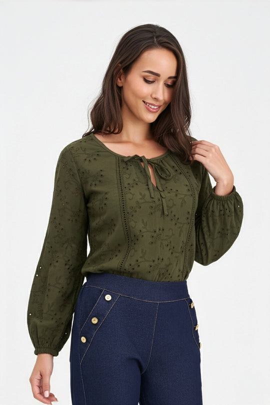 Women's Knit/Woven Cotton Combo Top