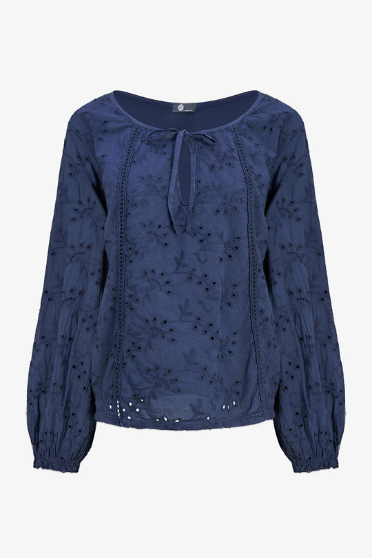 Women's Knit/Woven Cotton Combo Top