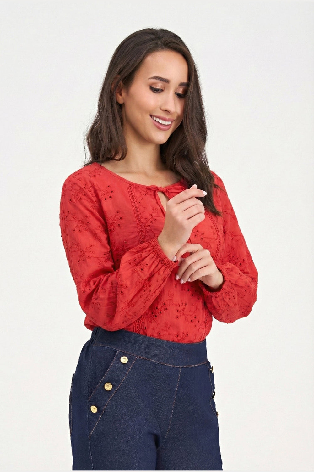 Women's Knit/Woven Cotton Combo Top