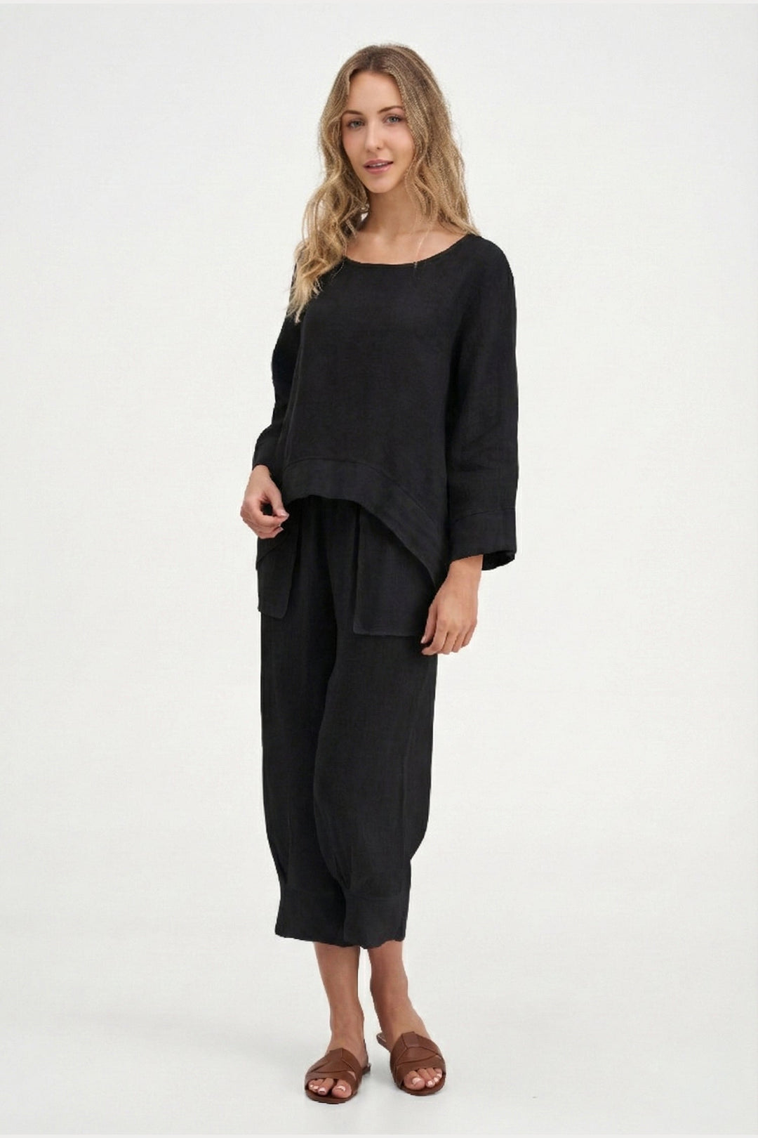 Women's Woven Linen Top