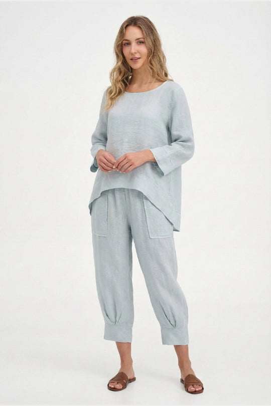 Women's Woven Linen Top