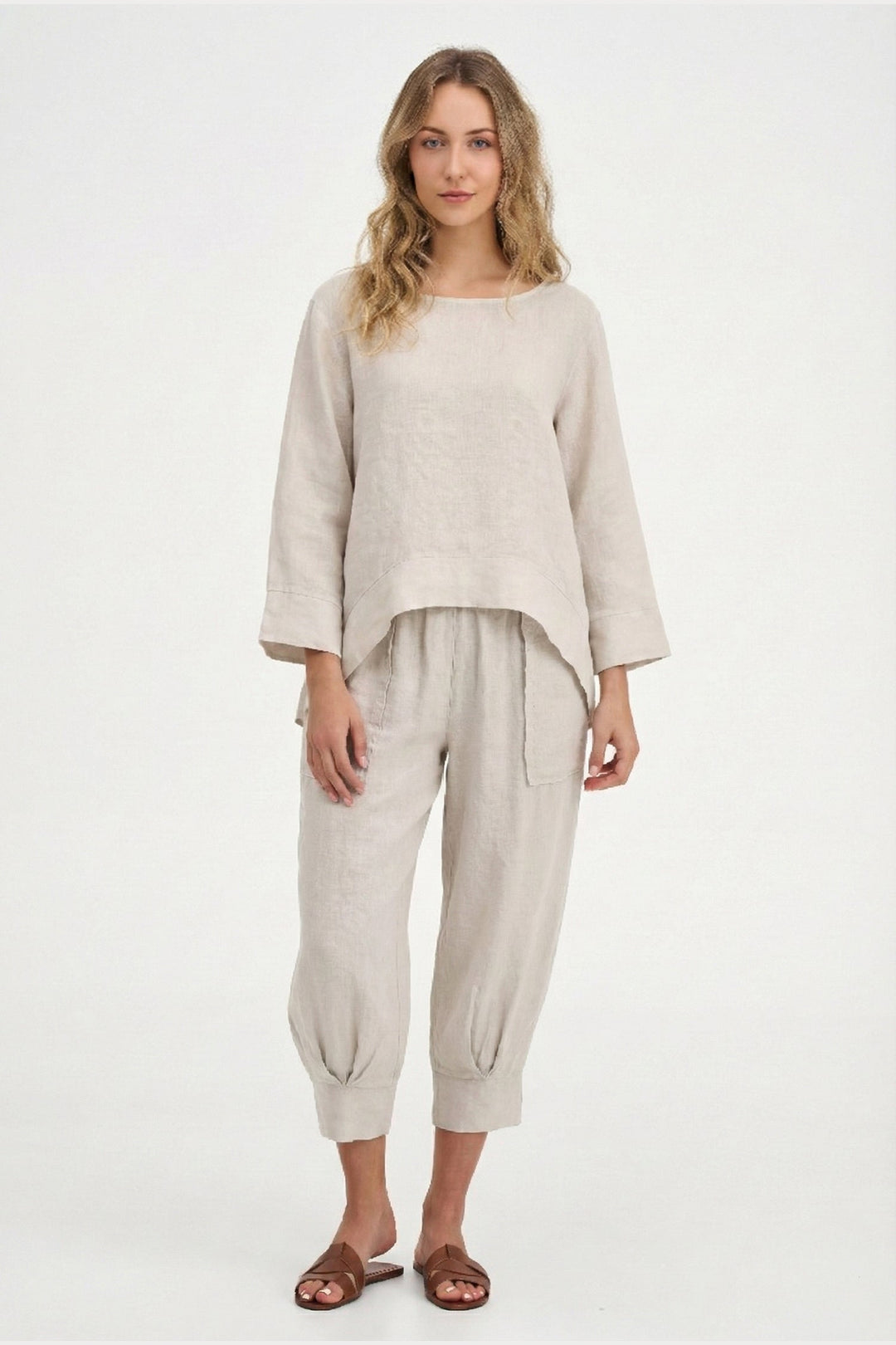 Women's Woven Linen Top
