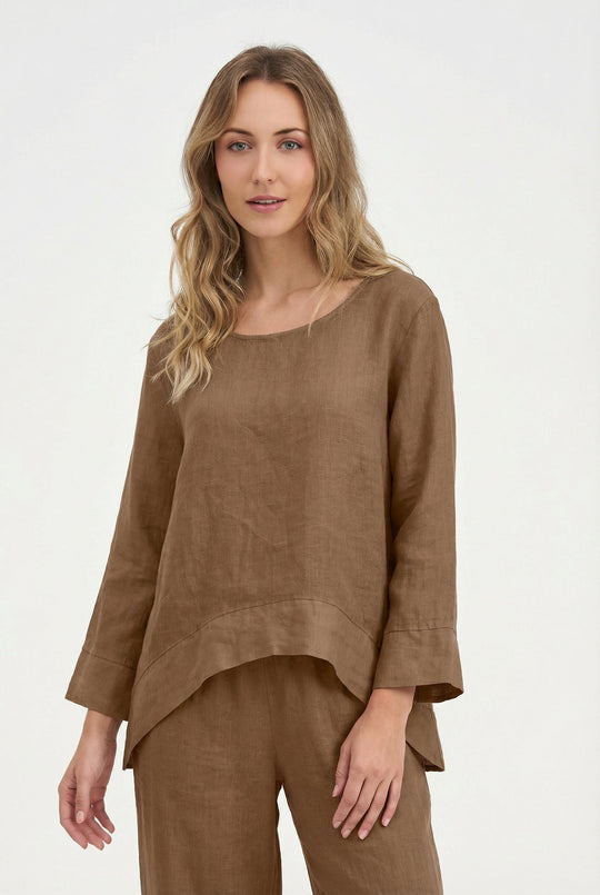 Women's Woven Linen Top