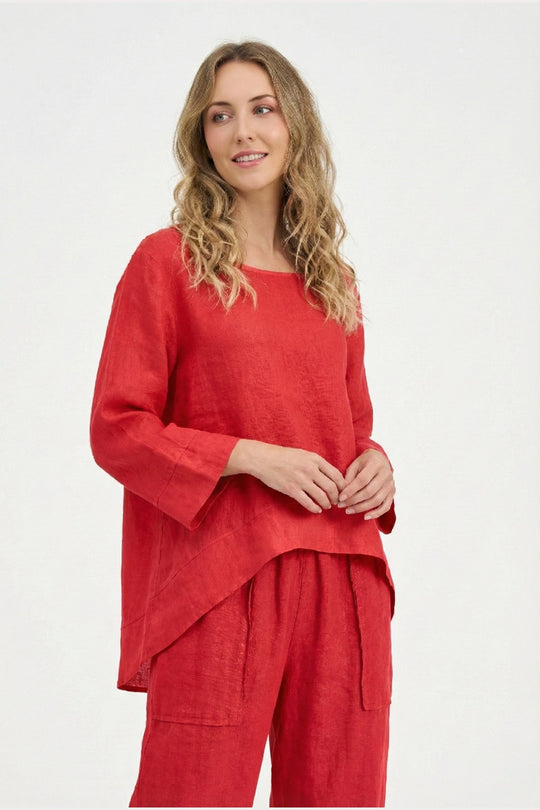 Women's Woven Linen Top