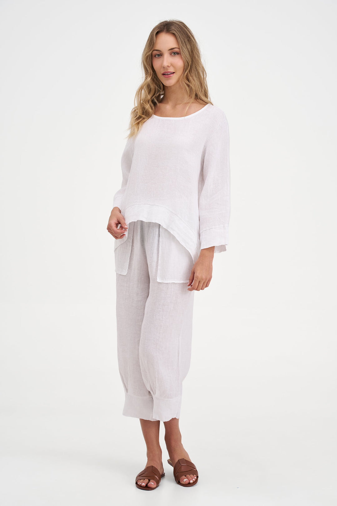 Women's Woven Linen Top