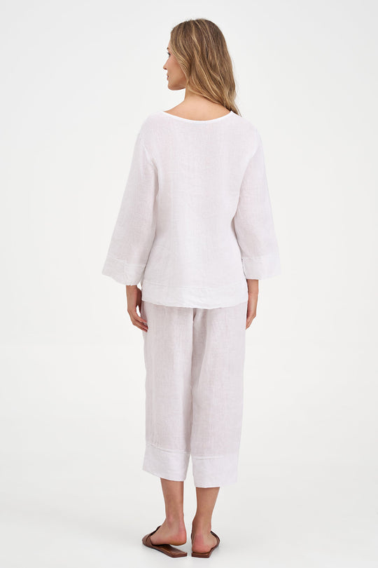 Women's Woven Linen Top