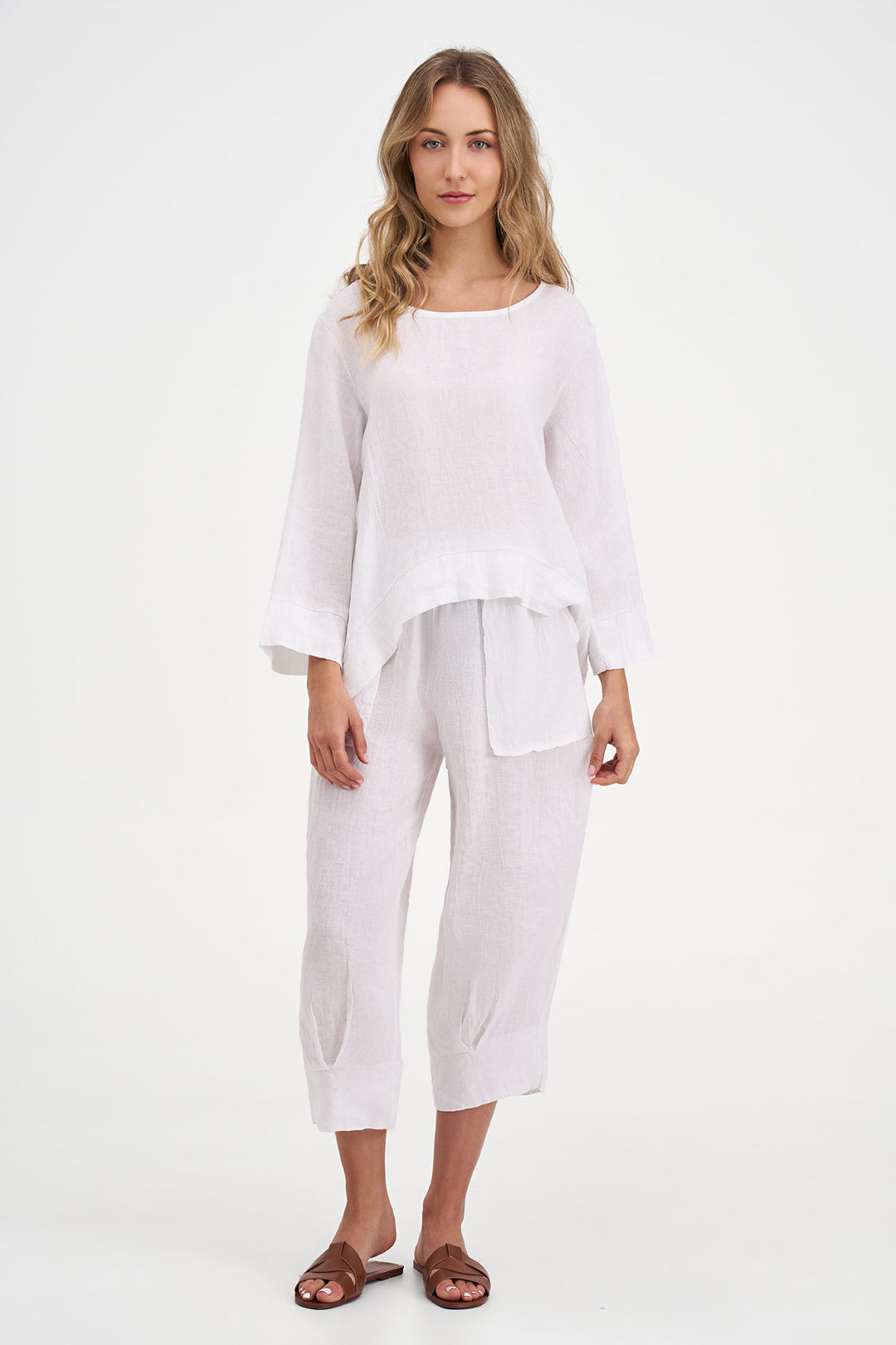 Women's Woven Linen Top