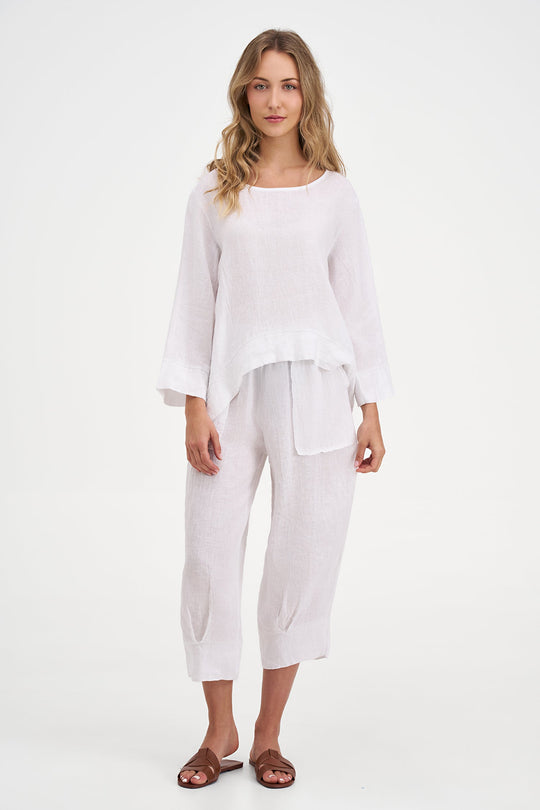 Women's Woven Linen Top