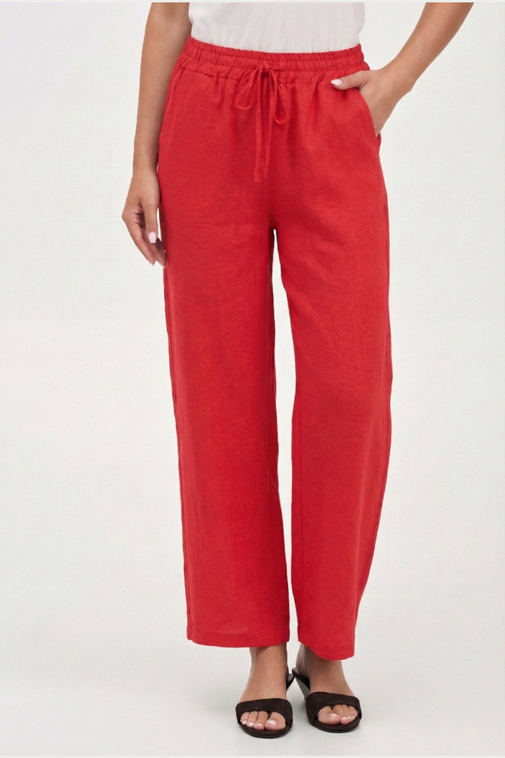 Women's Woven Linen Trousers