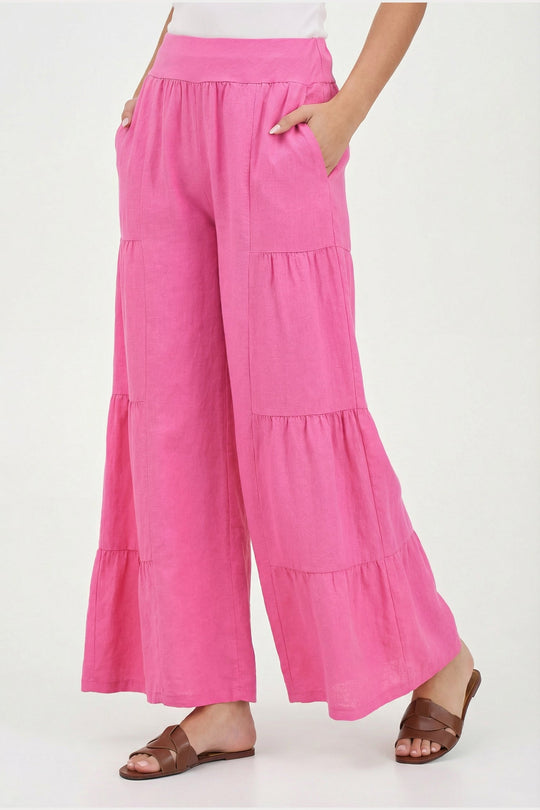 Women's Woven Linen Trousers