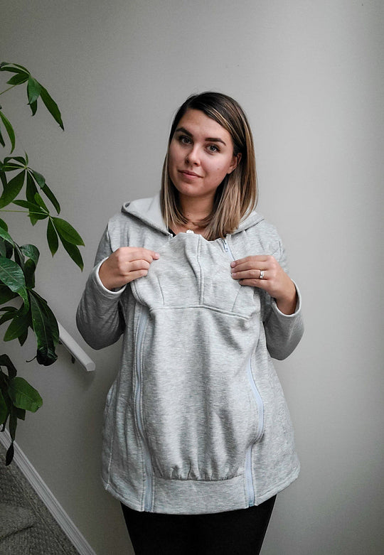 2-in-1 Fleece Baby Carrying Hoodie