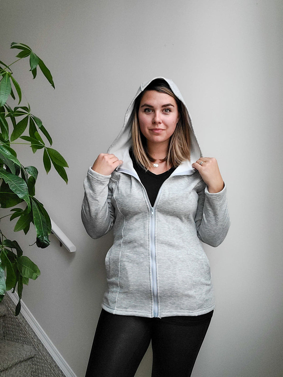 2-in-1 Fleece Baby Carrying Hoodie