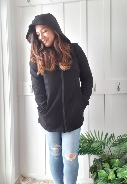 2-in-1 Fleece Baby Carrying Hoodie