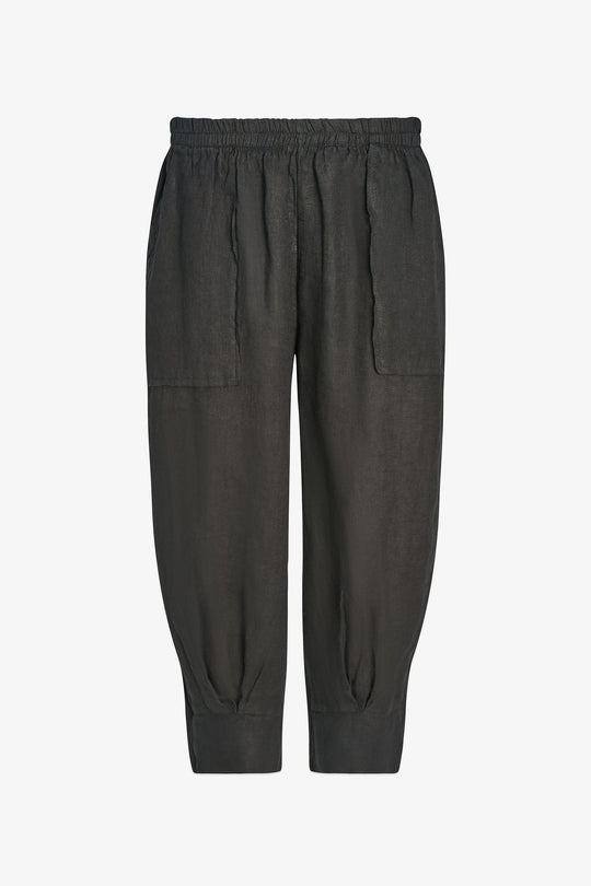 Women's Woven Linen Classic Capri Trousers
