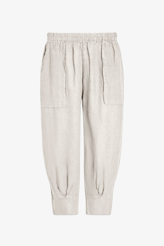 Women's Woven Linen Classic Capri Trousers
