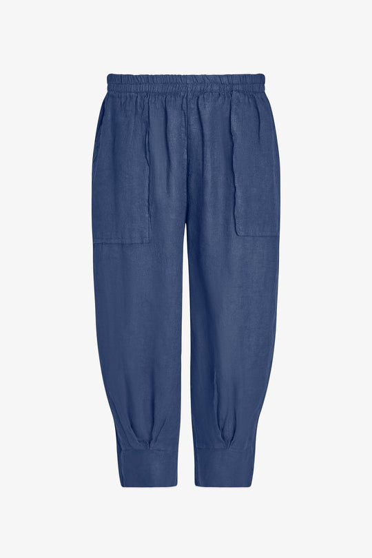 Women's Woven Linen Classic Capri Trousers