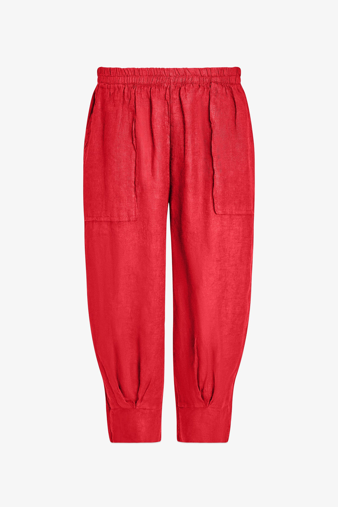 Women's Woven Linen Classic Capri Trousers
