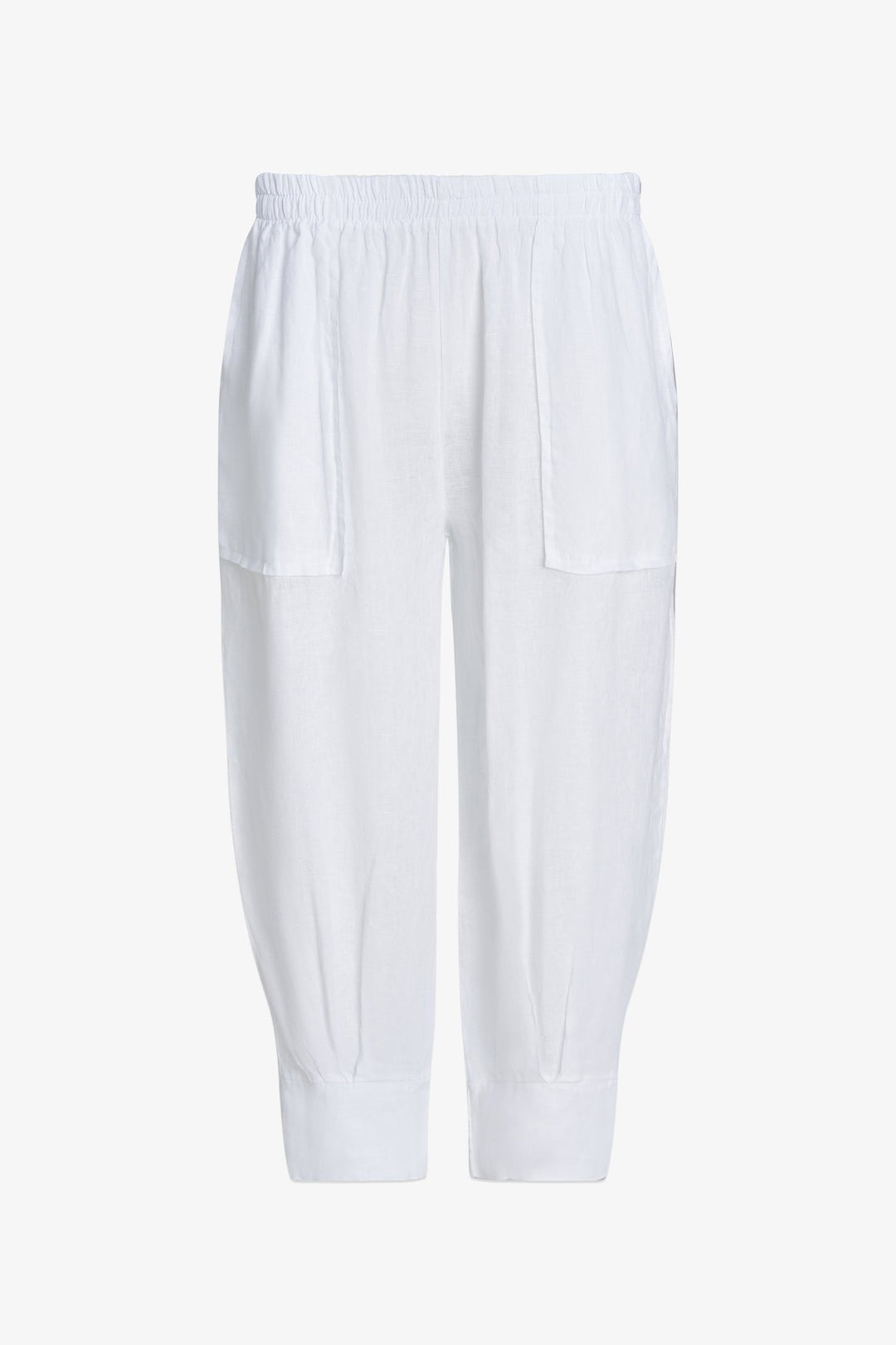 Women's Woven Linen Classic Capri Trousers